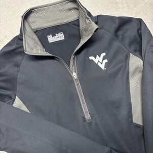 West Virginia‎ Under Armour 1/2 Zip Pullover Jacket Womens M Coldgear WVU Black